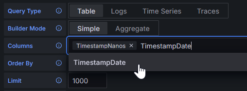 Example alias table select